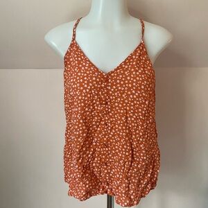 No Boundaries Orange Floral Camisole